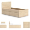 image:imageSignature Design by Ashley Twin Platform Bed Frame NaturalLight Brown