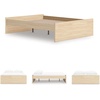 image:imageSignature Design by Ashley Twin Platform Bed Frame NaturalLight Brown