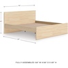image:imageSignature Design by Ashley Twin Platform Bed Frame NaturalLight Brown