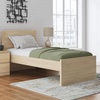 image:imageSignature Design by Ashley Twin Platform Bed Frame NaturalLight Brown