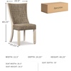 image:imageSignature Design by Ashley Upholstered Dining Chairs Set of 2 FarmhouseAntiqued WhiteBrown