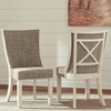 image:imageSignature Design by Ashley Upholstered Dining Chairs Set of 2 FarmhouseAntiqued WhiteBrown