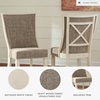 image:imageSignature Design by Ashley Upholstered Dining Chairs Set of 2 FarmhouseAntiqued WhiteBrown
