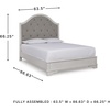 image:imageSignature Design by Ashley Upholstered Queen French Country Bed FrameQueen US Standard