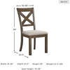 image:imageSignature Design by Ashley Valebeck Upholstered Dining Chairs Set of 2BrownBeige