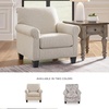 image:imageSignature Design by Ashley Valerani Classic Striped Upholstered Accent Chair Beige