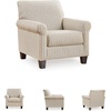 image:imageSignature Design by Ashley Valerani Classic Striped Upholstered Accent Chair Beige