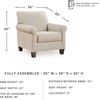 image:imageSignature Design by Ashley Valerani Classic Striped Upholstered Accent Chair Beige