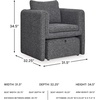 image:imageSignature Design by Ashley Vreni Accent Chair With Ottoman Set With Reversible Back Cushion and SpaceSaving UnderSeat Storage for Living Room or Bedroom Charcoal Black