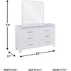 image:imageSignature Design by Ashley White Bedroom Dresser with LED MirrorDresser and Mirror