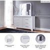 image:imageSignature Design by Ashley White Bedroom Dresser with LED MirrorDresser and Mirror