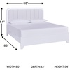 image:imageSignature Design by Ashley White Bedroom Dresser with LED MirrorKing Upholstered Panel Bed