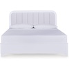 image:imageSignature Design by Ashley White Bedroom Dresser with LED MirrorKing Upholstered Panel Bed