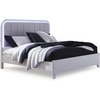 image:imageSignature Design by Ashley White Bedroom Dresser with LED MirrorQueen Upholstered Panel Bed