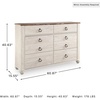image:imageSignature Design by Ashley Willowton 6Drawer Coastal Dresser WhitewashWhitewash