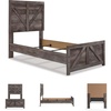 image:imageSignature Design by Ashley Wynnlow Queen 4 Poster Bed FrameGrey