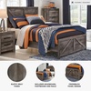 image:imageSignature Design by Ashley Wynnlow Queen 4 Poster Bed FrameGrey
