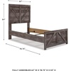 image:imageSignature Design by Ashley Wynnlow Queen 4 Poster Bed FrameGrey