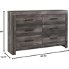 image:imageSignature Design by Ashley Wynnlow Wide 6 Drawer Bedroom Dresser Gray158D x 608W x 40H 6 Drawers