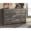 image:imageSignature Design by Ashley Wynnlow Wide 6 Drawer Bedroom Dresser Gray158D x 608W x 40H 6 Drawers
