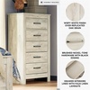 image:imageSignature Design by Ashley Wynnlow Wide 6 Drawer Bedroom Dresser Gray159D x 343W x 542H 5 Drawers