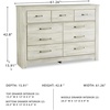 image:imageSignature Design by Ashley Wynnlow Wide 6 Drawer Bedroom Dresser Gray159D x 613W x 428H 7 Drawers