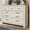 image:imageSignature Design by Ashley Wynnlow Wide 6 Drawer Bedroom Dresser Gray159D x 613W x 428H 7 Drawers
