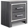 image:imageSignature Design by Ashley 2 Drawer Grey Nightstand Charcoal PrendoneaGrey