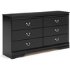 image:imageSignature Design by Ashley 6 Drawer White Dresser for Bedroom AnarasiaBlack