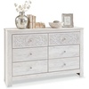 image:imageSignature Design by Ashley 6Drawer Bedroom Dresser Whitewash PaxberryWhite