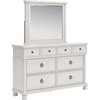 image:imageSignature Design by Ashley 8Drawer Dresser with Mirror Antiqued WhiteAntique White