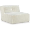 image:imageSignature Design by Ashley Brettner Coastal Faux Fur Tufted Upholstered Armless Accent Chair with NonSkid Legs White