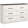 image:imageSignature Design by Ashley Bronyan Contemporary 6 Drawer Dresser GrayWhite