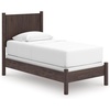 image:imageSignature Design by Ashley Brown Wood Full Panel Bed Reeded HeadboardDark Brown