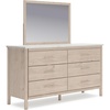 image:imageSignature Design by Ashley Brown Wood Full Panel Bed Reeded HeadboardNatural Brown
