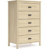 image:imageSignature Design by Ashley Cabinella Tall 5Drawer Chest of Drawers TanBeige