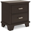 image:imageSignature Design by Ashley Covetown 2 Drawer Nightstand Dark Brown