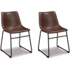 image:imageSignature Design by Ashley Dining Chairs Set of 2 Mid Century Gold ToastBrown