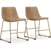 image:imageSignature Design by Ashley Dining Chairs Set of 2 Mid Century Gold ToastToast