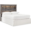 image:imageSignature Design by Ashley Drystan Rustic Bookcase Lighted Headboard ONLY Full Weathered BrownFull