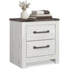image:imageSignature Design by Ashley Engineered Wood 2 Drawer Nightstand WhiteTwo Tone White
