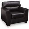 image:imageSignature Design by Ashley Faux Leather Accent Living Room Chair Midnight