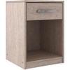 image:imageSignature Design by Ashley Finch 1 Drawer Nightstand Black Bedside TableBeige