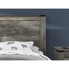 image:imageSignature Design by Ashley Frandern Rustic Oak Finished Panel Headboard with Nailhead Accents Twin Gray