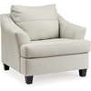 image:imageSignature Design by Ashley Genoa Contemporary Leather Match Upholstered Oversized Chair White