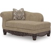image:imageSignature Design by Ashley Havenworth Classic Anti Sag RightArm Facing Corner Chaise with Reversible Seat Cushion and 1 Accent Pillows Beige amp Dark Brown