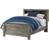 image:imageSignature Design by Ashley Kids Twin Panel Bed Frame Rustic Warm GrayFull Bookcase Panel Bed