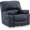 image:imageSignature Design by Ashley Leather Power Rocker Recliner Chair Ocean BlueBlue