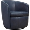 image:imageSignature Design by Ashley Leather Swivel Accent Chair MidnightBlue
