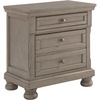 image:imageSignature Design by Ashley Lettner Modern Traditional 2 Drawer Nightstand 3013 Tall Light GrayGraywash